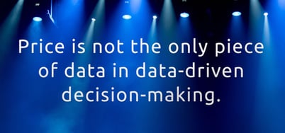 Price is not the only piece of data in data-driven decision-making.